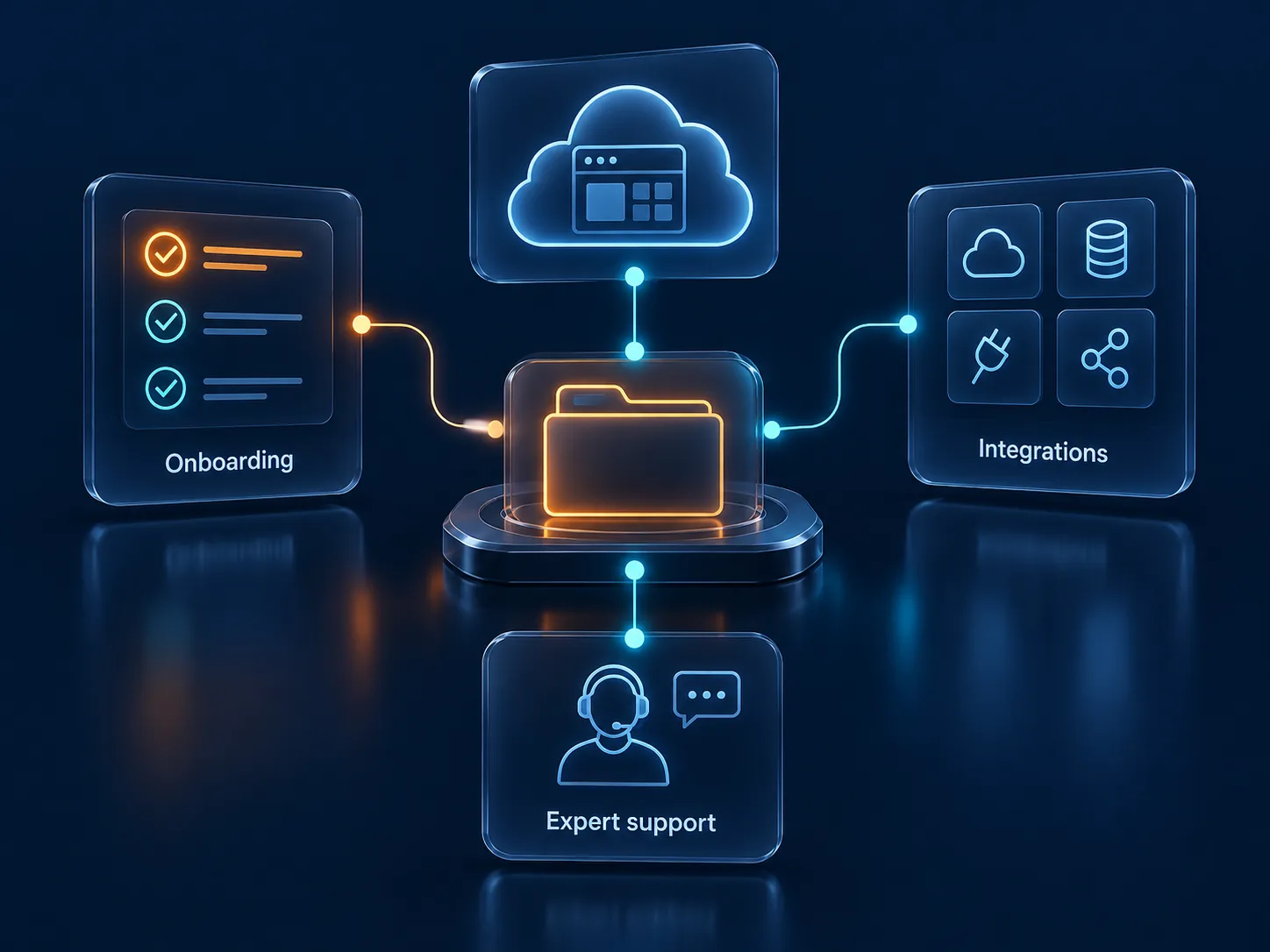SaaS & technology workflow illustration